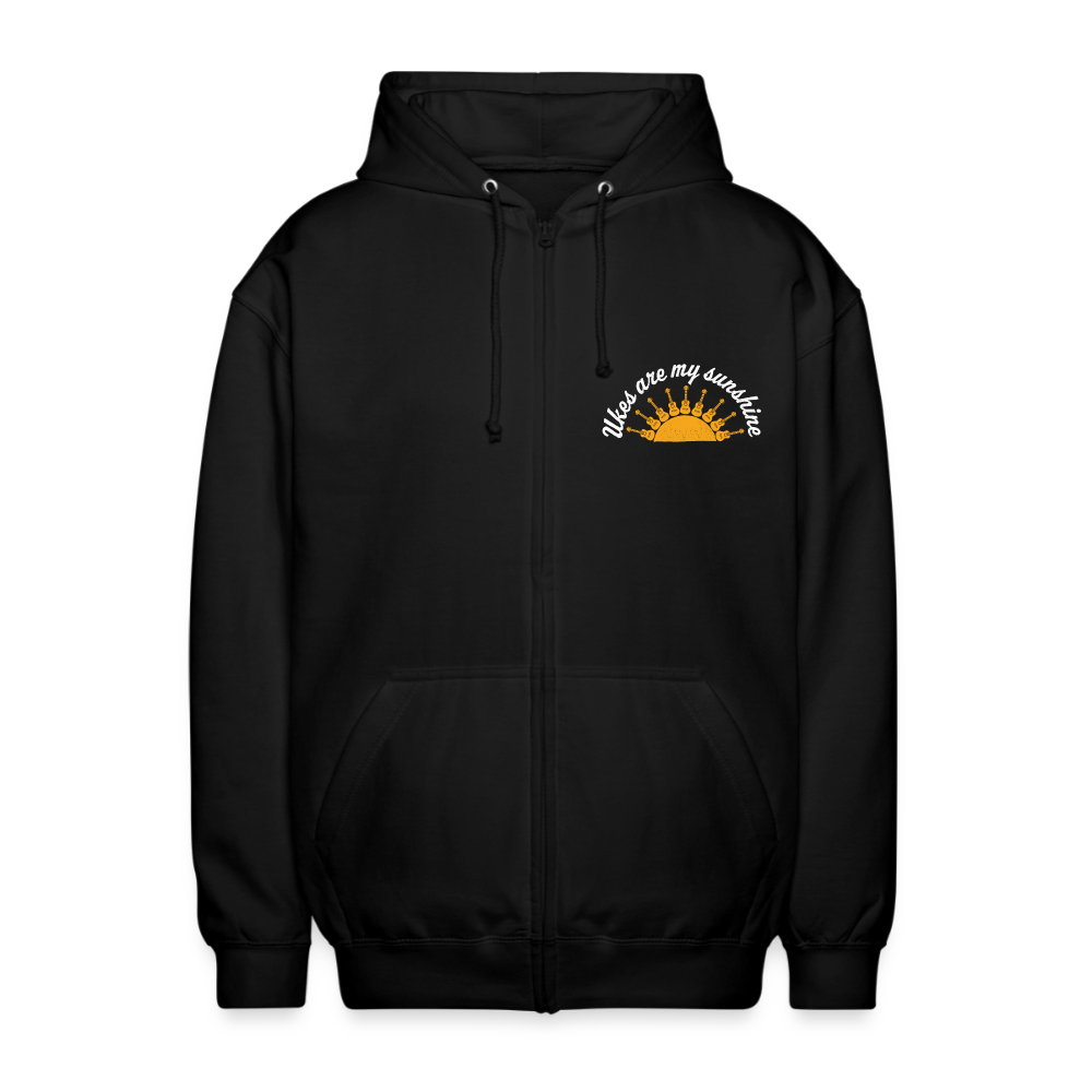 Unisex Kapuzenjacke "Ukes are my sunshine" - blue edition - Schwarz