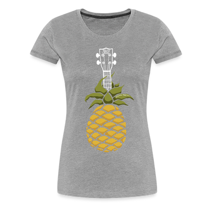 Damen Premium T-Shirt - "Pineapple Jam" - Grau meliert