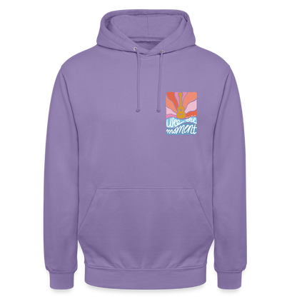 Ukulele Unisex Hoodie - "Uke the moment" - Lavendel