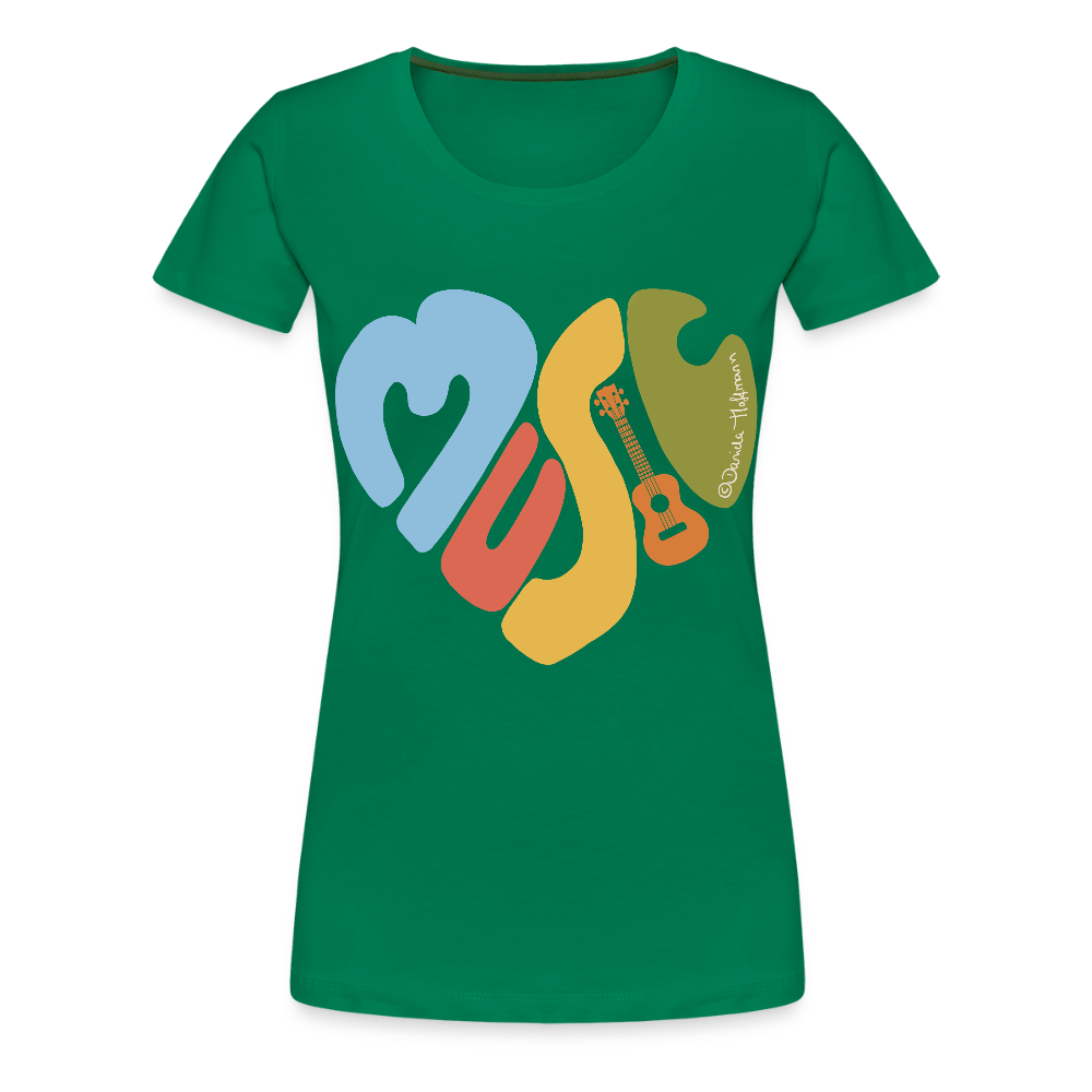 Damen Premium T-Shirt - "Music Love" - Kelly Green
