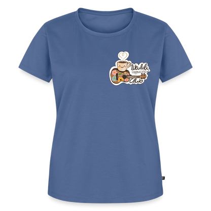 Damen Premium T-Shirt - „Ukulele Cappuccino Club" - Taubenblau