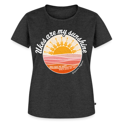 Damen Premium T-Shirt - "Ukes are my sunshine" - Anthrazit meliert