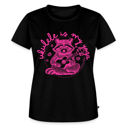 Damen Premium T-Shirt - "Ukulele is my yoga" - Schwarz