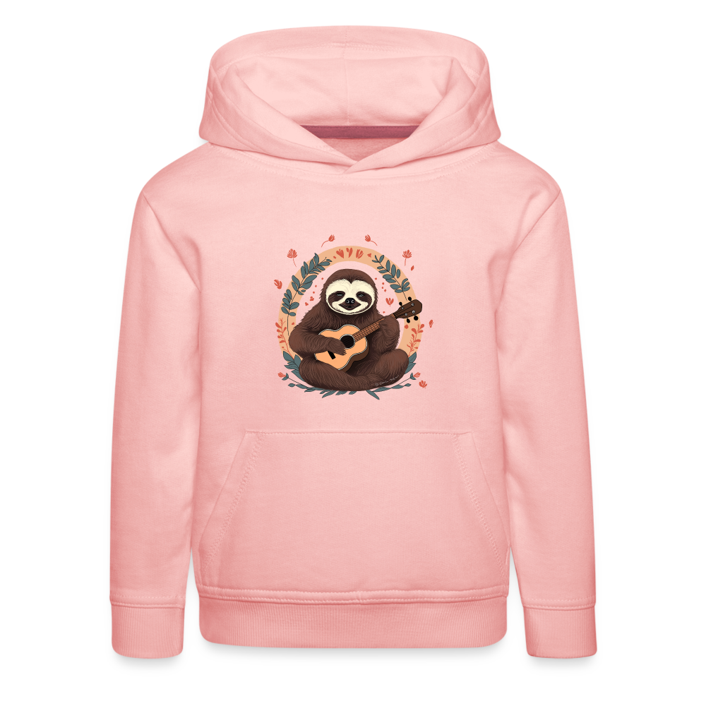 Kinder Premium Hoodie - Ukulele Faultier - Kristallrosa