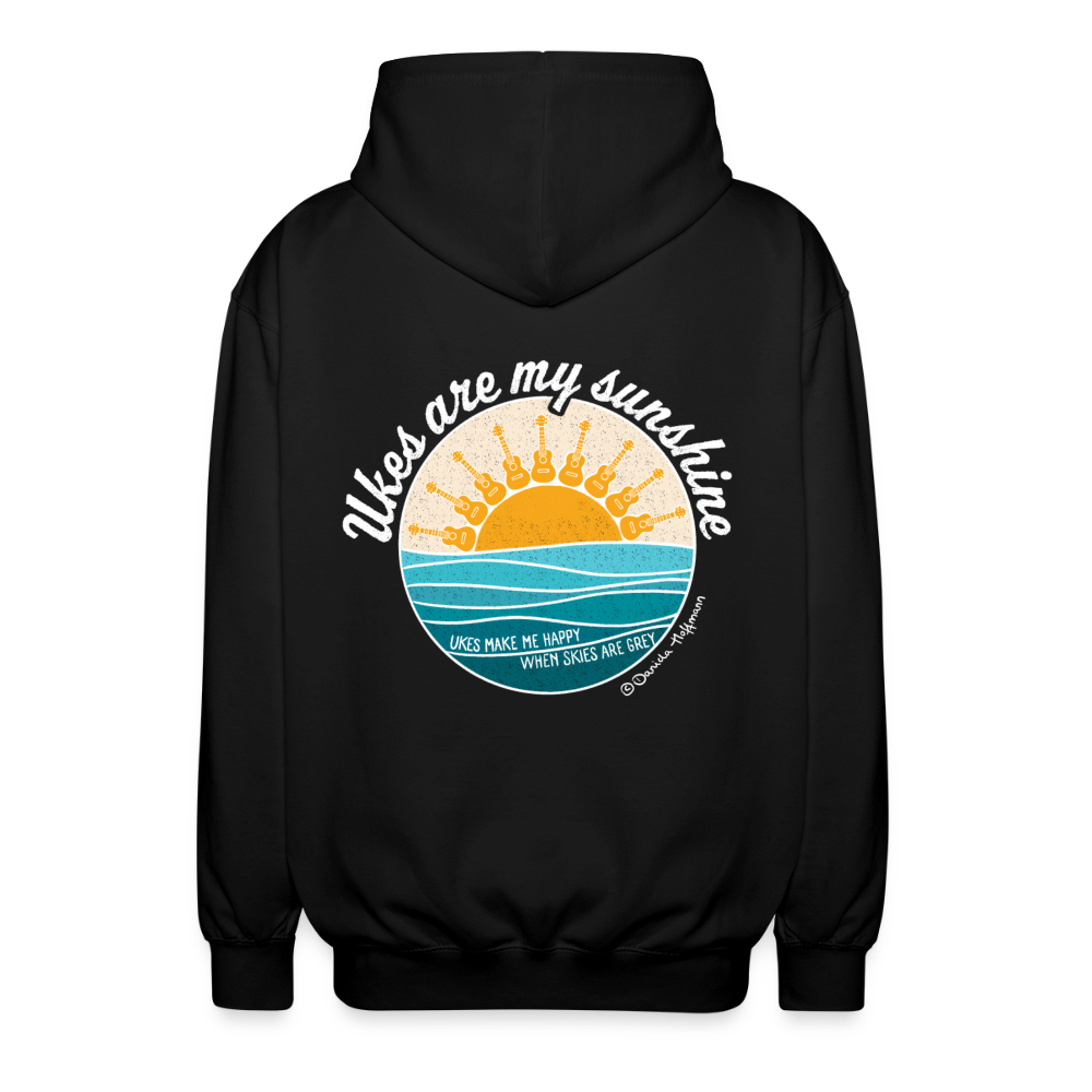 Unisex Kapuzenjacke "Ukes are my sunshine" - blue edition - Schwarz