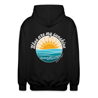 Unisex Kapuzenjacke "Ukes are my sunshine" - blue edition - Schwarz