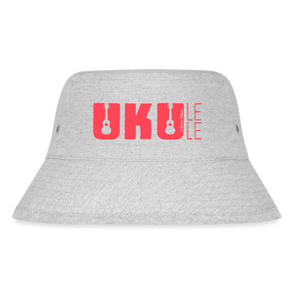 Bucket Hat - "UKU - LELE" - Grau meliert