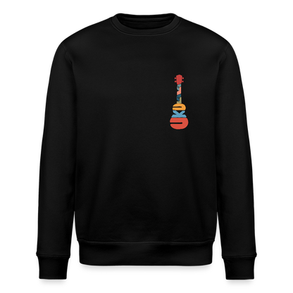 Ukulele-Sweatshirt - "Modern Flowers" - Schwarz