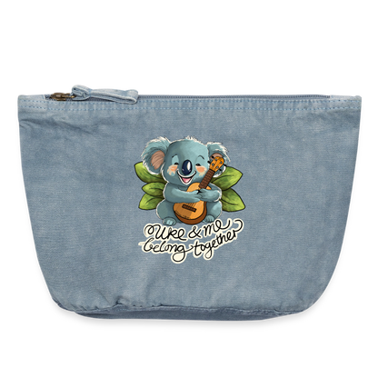 VINTAGE Täschchen "Uke & me belong together" - vintage light blue