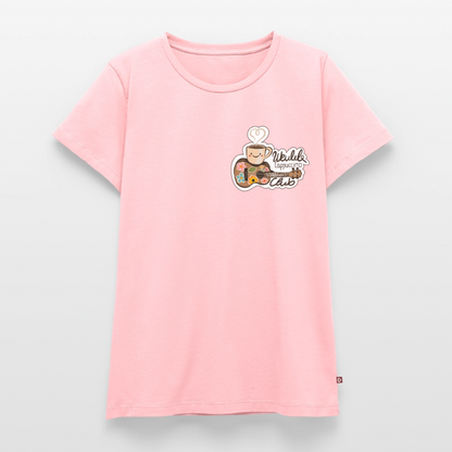 Damen Premium T-Shirt - „Ukulele Cappuccino Club" - Rosa