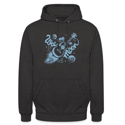 Ukulele Unisex Hoodie - "Uke me to the moon" - Anthrazit