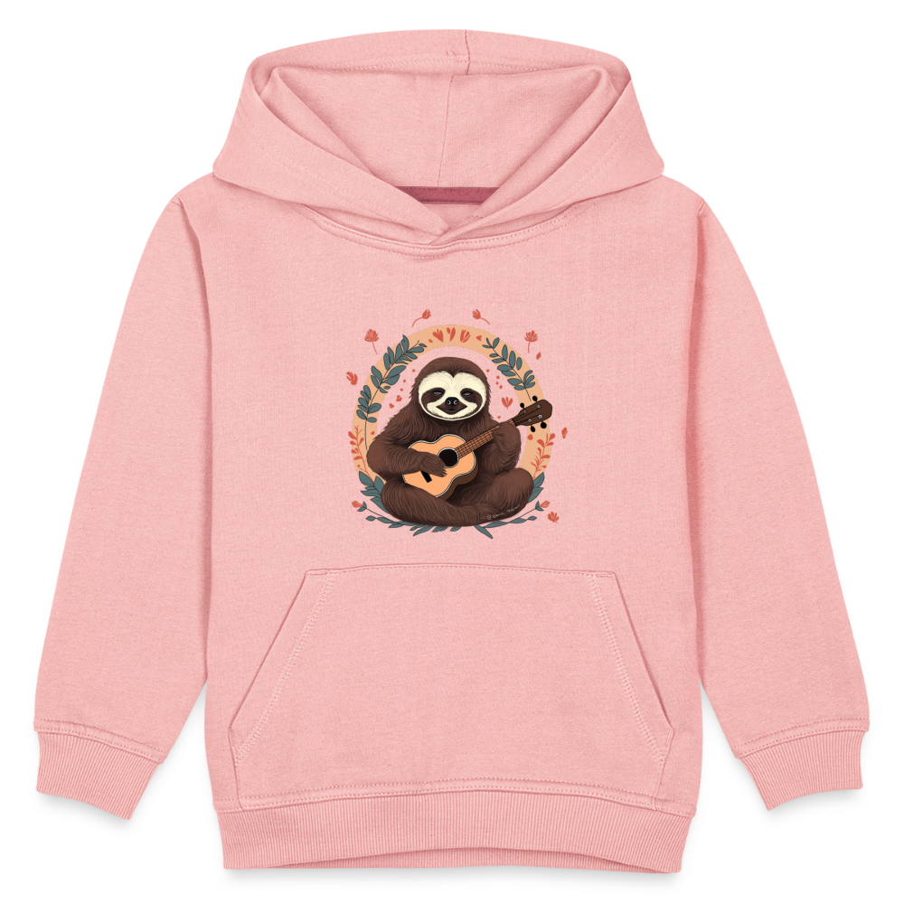 Kinder Premium Hoodie - Ukulele Faultier - Kristallrosa