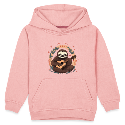 Kinder Premium Hoodie - Ukulele Faultier - Kristallrosa