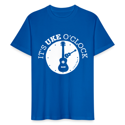 Unisex Ukulele-T-Shirt - "It's UKE o'clock" - Pfauenblau