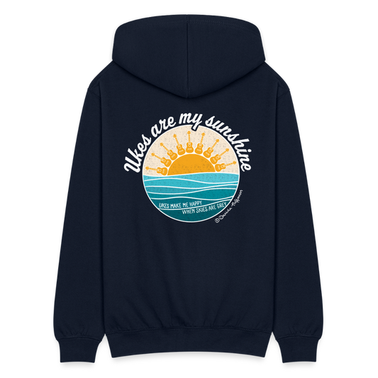 Unisex Kapuzenjacke "Ukes are my sunshine" - blue edition - Navy