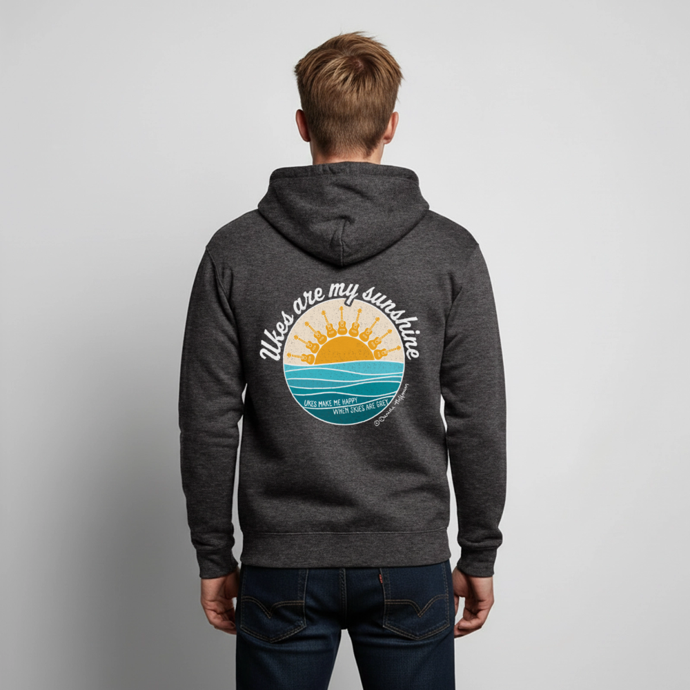 Unisex Kapuzenjacke "Ukes are my sunshine" - blue edition - Anthrazit