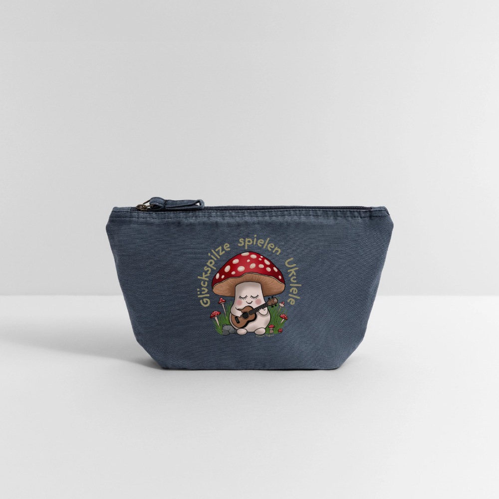 VINTAGE Täschchen „Glückspilze spielen Ukulele" - Vintage Denim