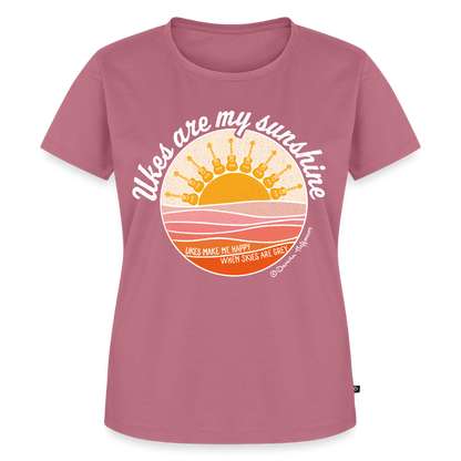 Damen Premium T-Shirt - "Ukes are my sunshine" - Mauve