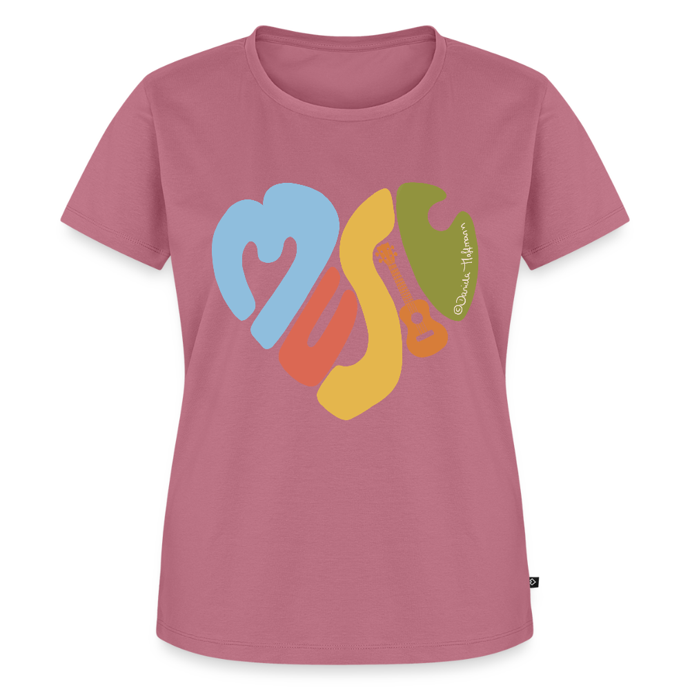 Damen Premium T-Shirt - "Music Love" - Mauve