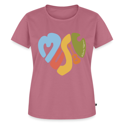 Damen Premium T-Shirt - "Music Love" - Mauve