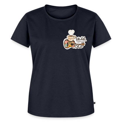 Damen Premium T-Shirt - „Ukulele Cappuccino Club" - Navy