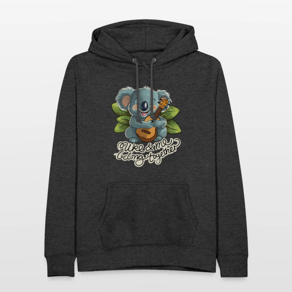 Frauen Hoodie - "Uke and me belong together" - Anthrazit