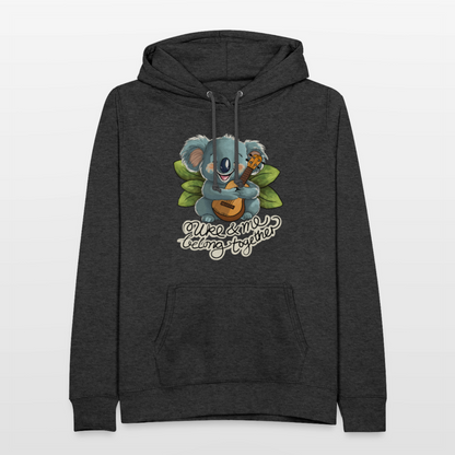 Frauen Hoodie - "Uke and me belong together" - Anthrazit