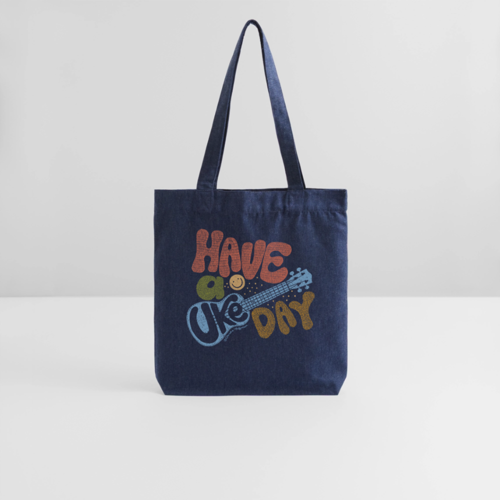 Baumwoll-Stoffbeutel mit "Have a Uke Day"-Design - melange Blue
