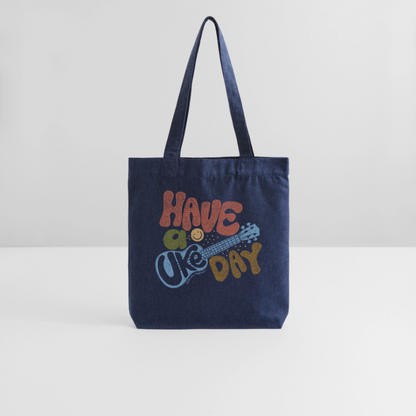Baumwoll-Stoffbeutel mit "Have a Uke Day"-Design - melange Blue