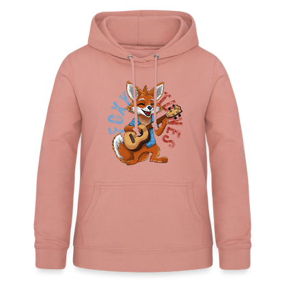 Frauen Hoodie - "Foxy Tunes" - Altrosa