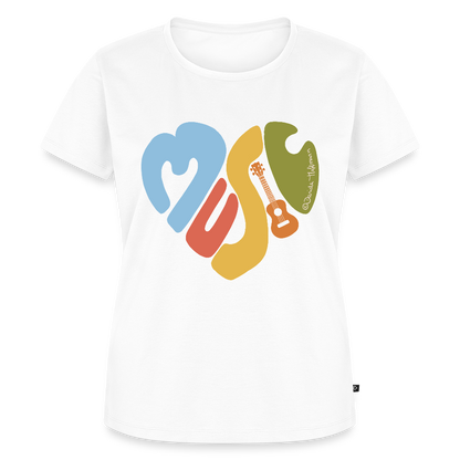 Damen Premium T-Shirt - "Music Love" - Weiß