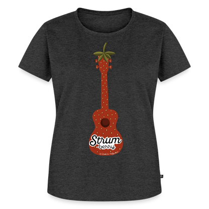 Damen Premium T-Shirt - "Strum-berry" - Anthrazit meliert
