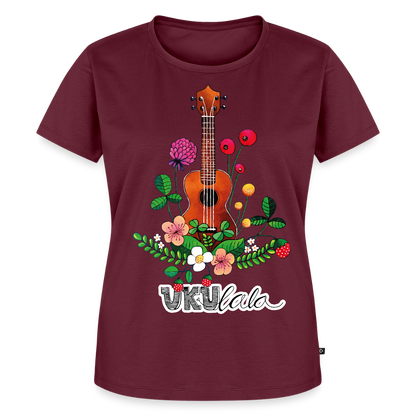 Damen Premium T-Shirt - "UKUlala" - Burgunderrot