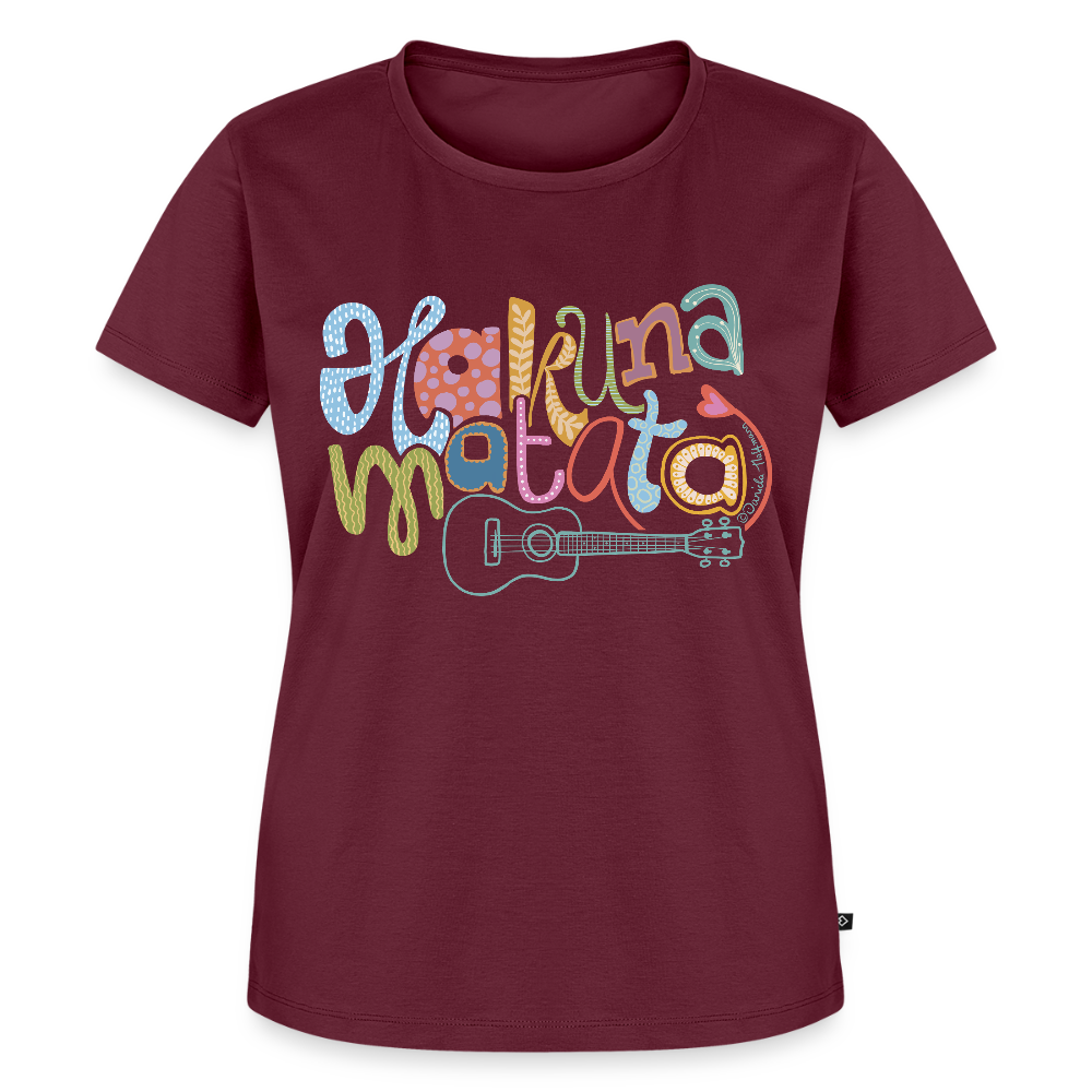 Damen Premium T-Shirt - "Hakuna Matata" - Burgunderrot