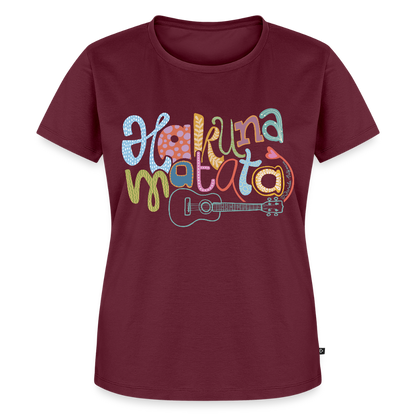 Damen Premium T-Shirt - "Hakuna Matata" - Burgunderrot