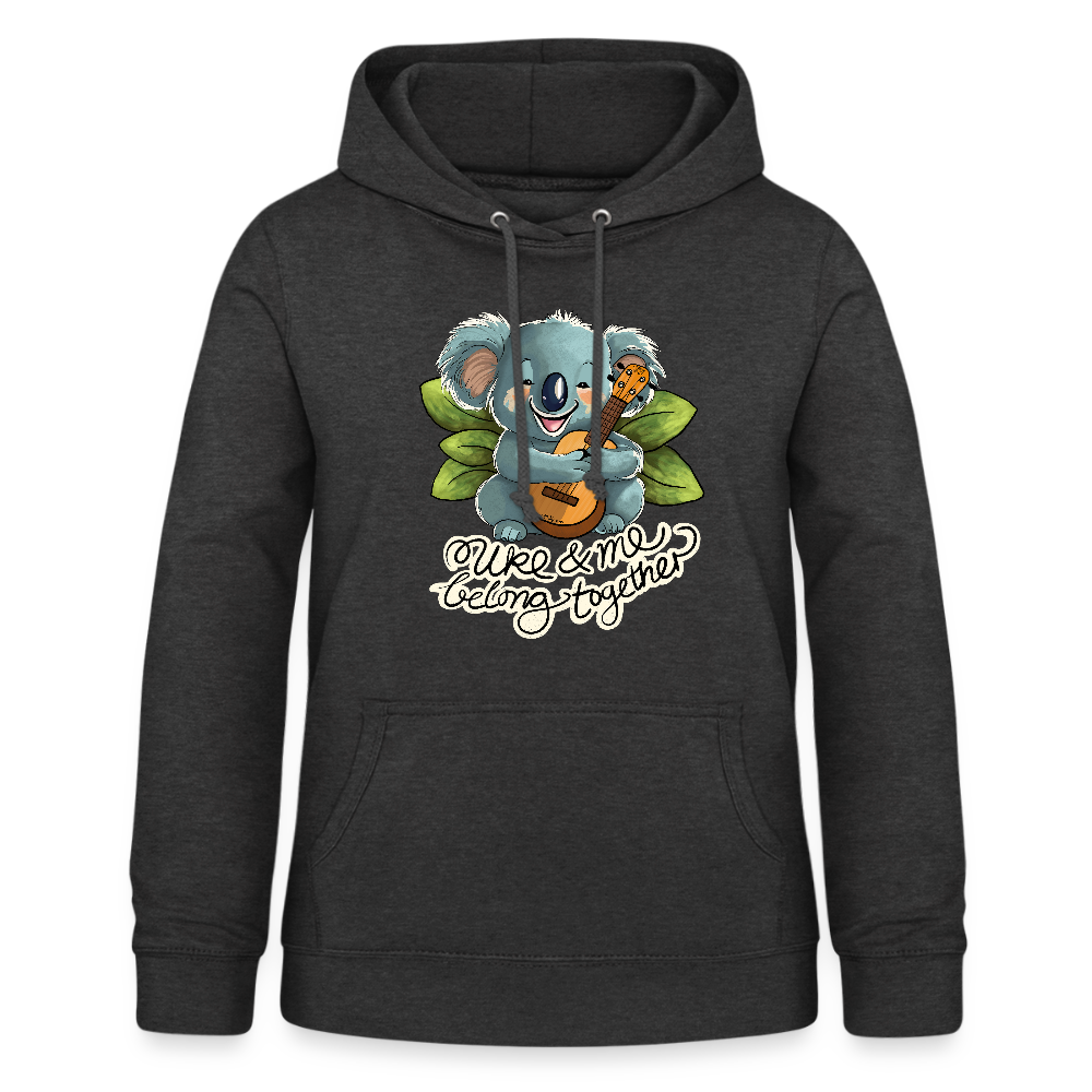 Frauen Hoodie - "Uke and me belong together" - Anthrazit