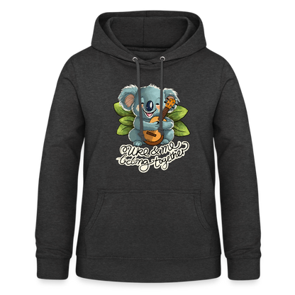 Frauen Hoodie - "Uke and me belong together" - Anthrazit