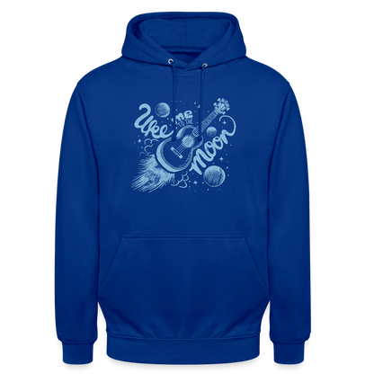 Ukulele Unisex Hoodie - "Uke me to the moon" - Royalblau