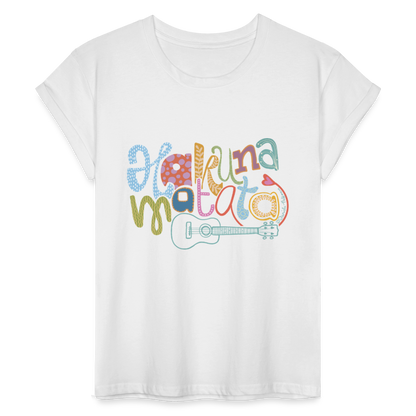 Ukulele Damen T-Shirt - "Hakuna Matata" - Weiß
