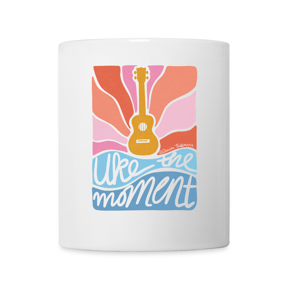 Ukulele-Tasse - "Uke the moment" - Weiß
