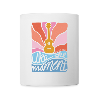 Ukulele-Tasse - "Uke the moment" - Weiß