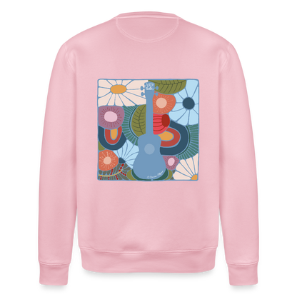 Ukulele-Sweatshirt - "Modern Flowers" - Hellrosa