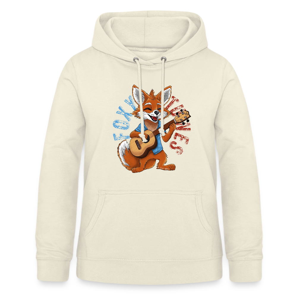 Frauen Hoodie - "Foxy Tunes" - Vanille-Milchshake