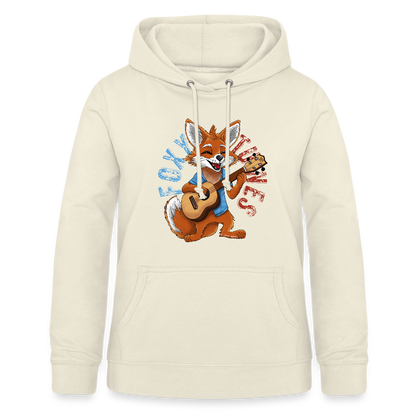 Frauen Hoodie - "Foxy Tunes" - Vanille-Milchshake