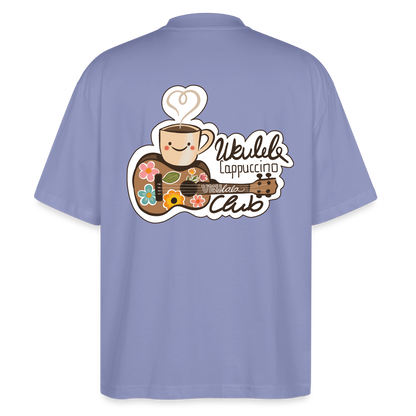 Ukulele Damen T-Shirt - „Ukulele Cappuccino Club“ - CURVY VIBES - Violett
