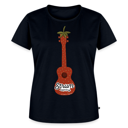Damen Premium T-Shirt - "Strum-berry" - Navy