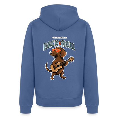 Premium Kapuzenjacke "Dack'n'Roll" - Taubenblau