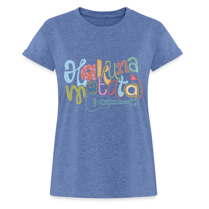 Ukulele Damen T-Shirt - "Hakuna Matata" - Denim meliert