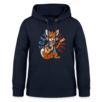 Frauen Hoodie - "Foxy Tunes" - Navy