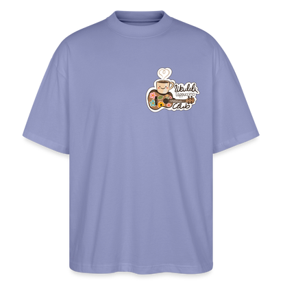 Ukulele Damen T-Shirt - „Ukulele Cappuccino Club“ - CURVY VIBES - Violett